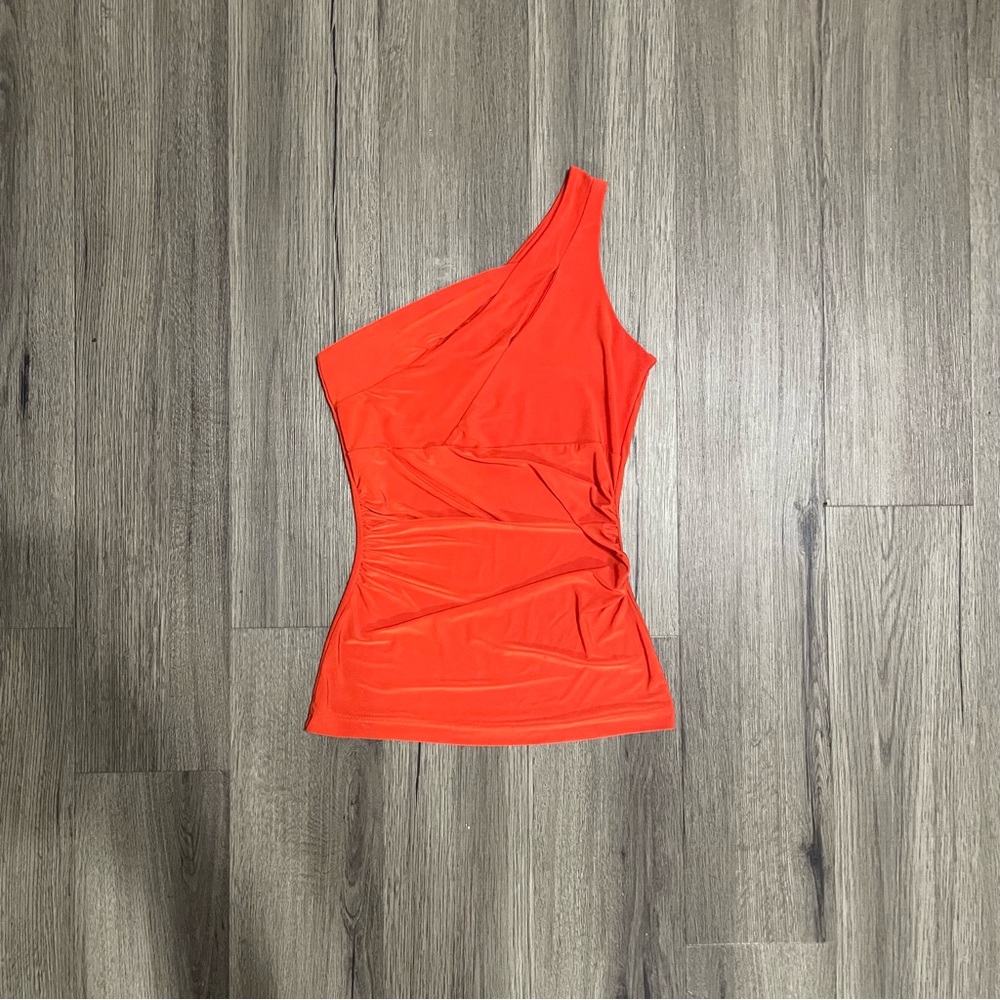 One Shoulder Sleeveless Cut Out Blouse